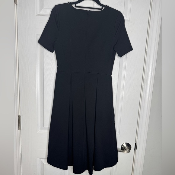 METISU NWT Black Embellished Neckline Fit And Flare High Low Dress Small Pockets - Picture 2 of 9